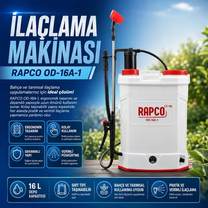 Rapco OD-16A-1 ilaçlama makinası ürün görseli