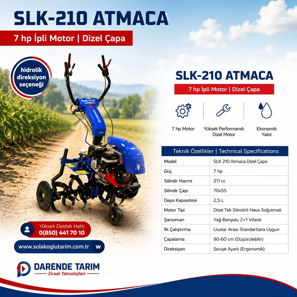 Darende Tarım SLK 210 Atmaca çapa makinesi