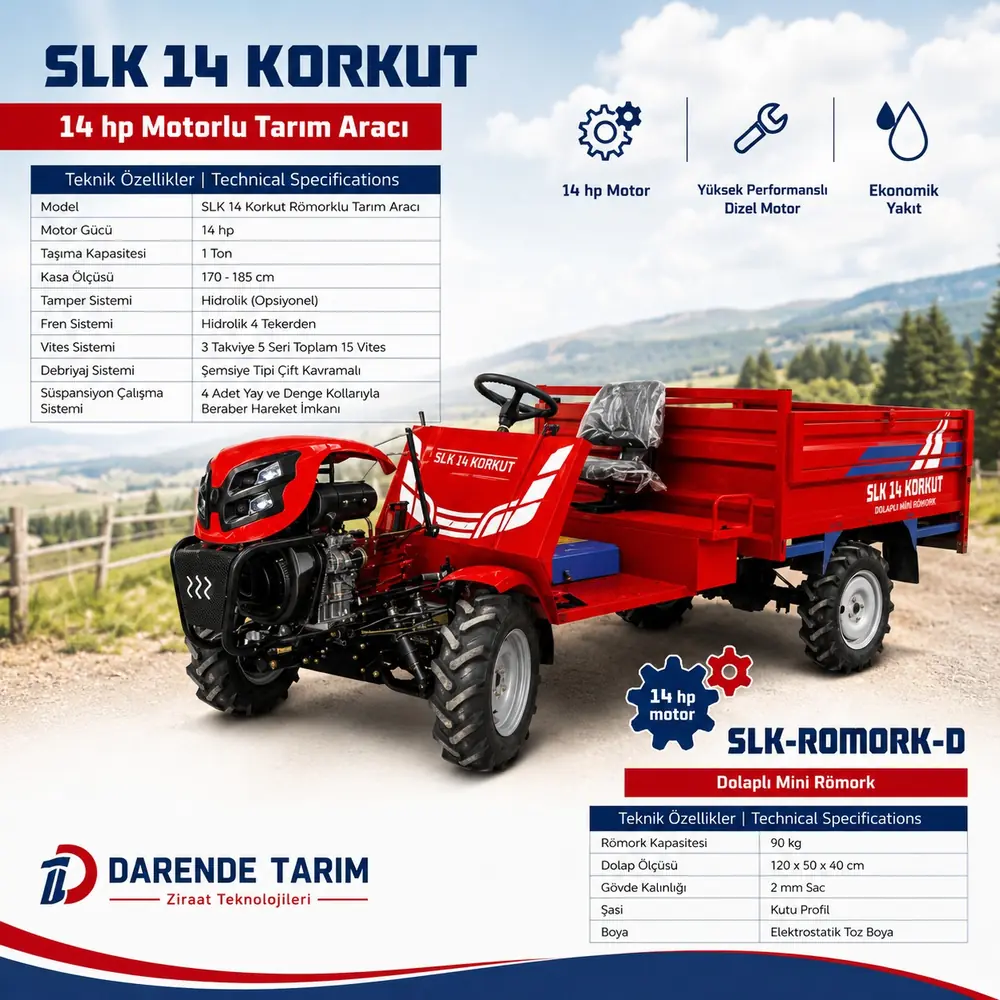 Darende Tarım SLK 14 Korkut tarım aracı